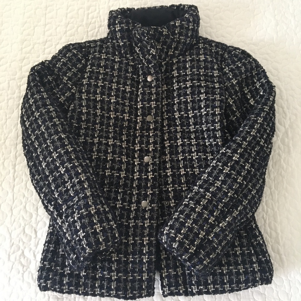 Ann Taylor Tweed Puffer Jacket